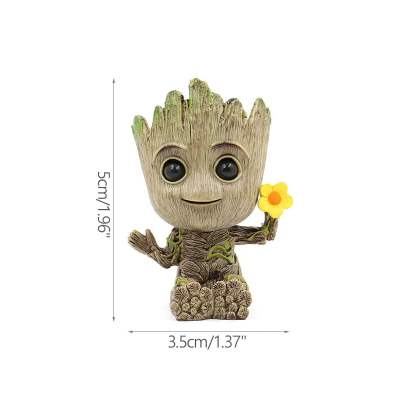 Home Decoration Crafts Miniature Model Office Desktop Display Cartoon Groot Figurines Handicrafts Decor Tree Man Ornament 5CM-Leplay