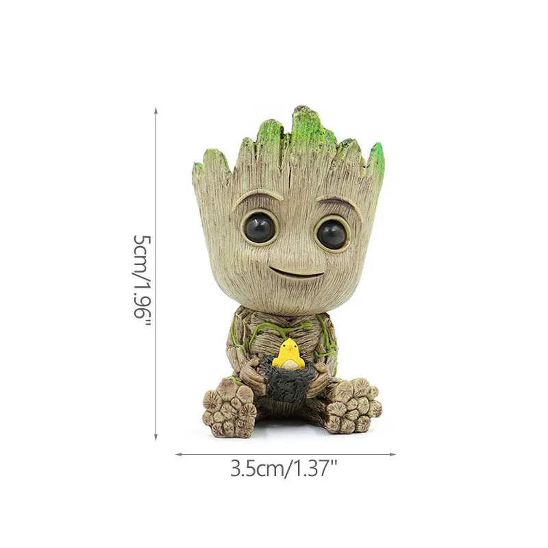 Home Decoration Crafts Miniature Model Office Desktop Display Cartoon Groot Figurines Handicrafts Decor Tree Man Ornament 5CM-Leplay