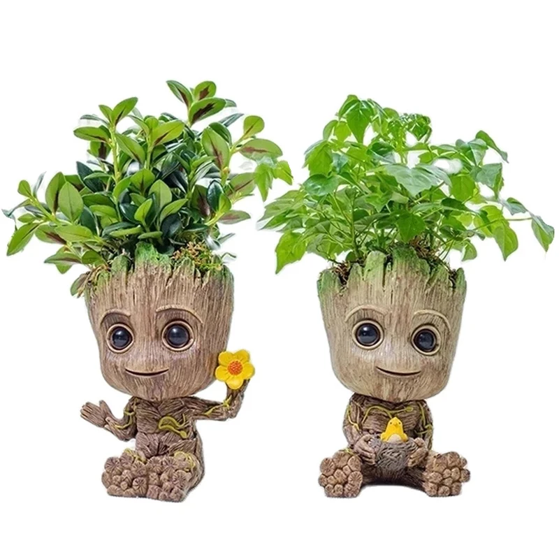 Home Decoration Crafts Miniature Model Office Desktop Display Cartoon Groot Figurines Handicrafts Decor Tree Man Ornament 5CM-Leplay