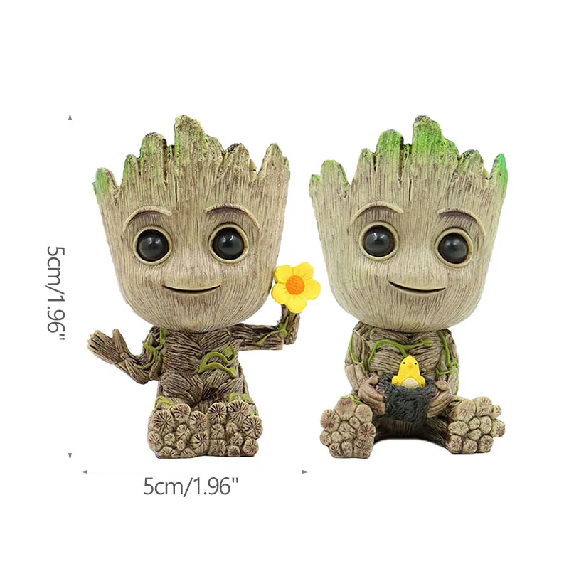 Home Decoration Crafts Miniature Model Office Desktop Display Cartoon Groot Figurines Handicrafts Decor Tree Man Ornament 5CM-Leplay