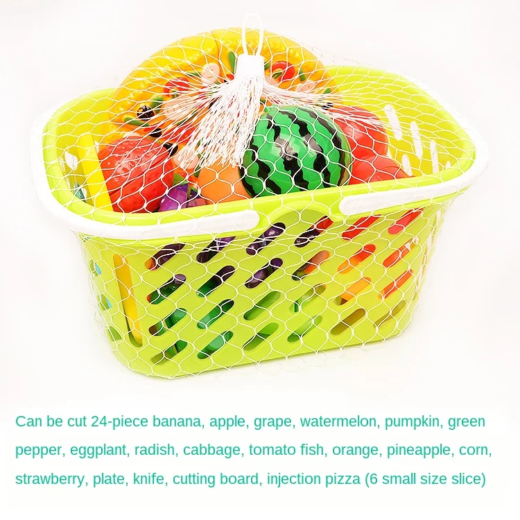 6/10/13/24Pcs Kitchen Fun Cutting Fruits and Vegetables Food Play House Set Puzzle Education Toys For Kids Boys Girls Xmas Gifts-Leplay