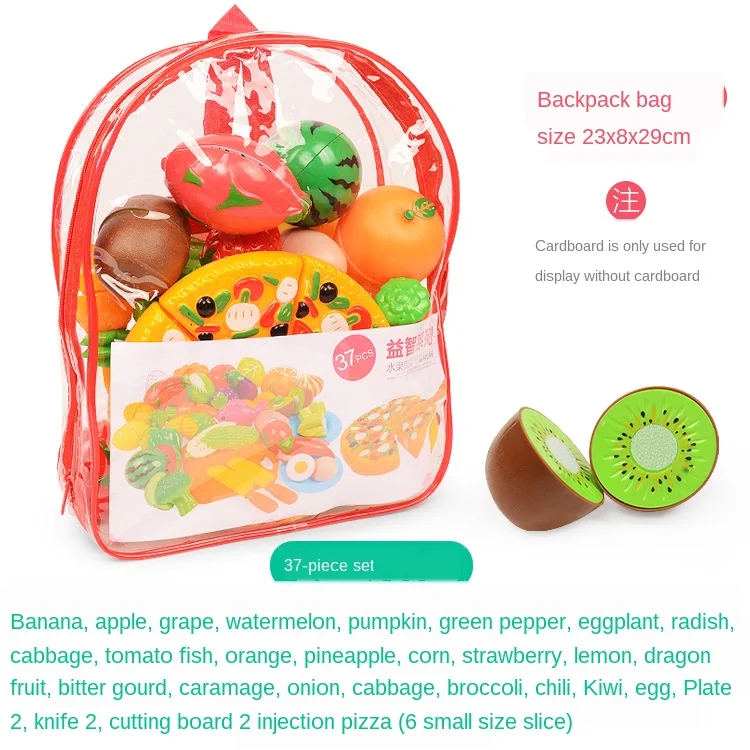 6/10/13/24Pcs Kitchen Fun Cutting Fruits and Vegetables Food Play House Set Puzzle Education Toys For Kids Boys Girls Xmas Gifts-Leplay