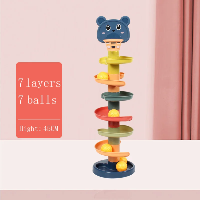 Montessori Rolling Ball Development Game Baby Ball Toy Educational Toys Montessori Activity Stacking Toys For Babies 1 2 3 Years-Leplay
