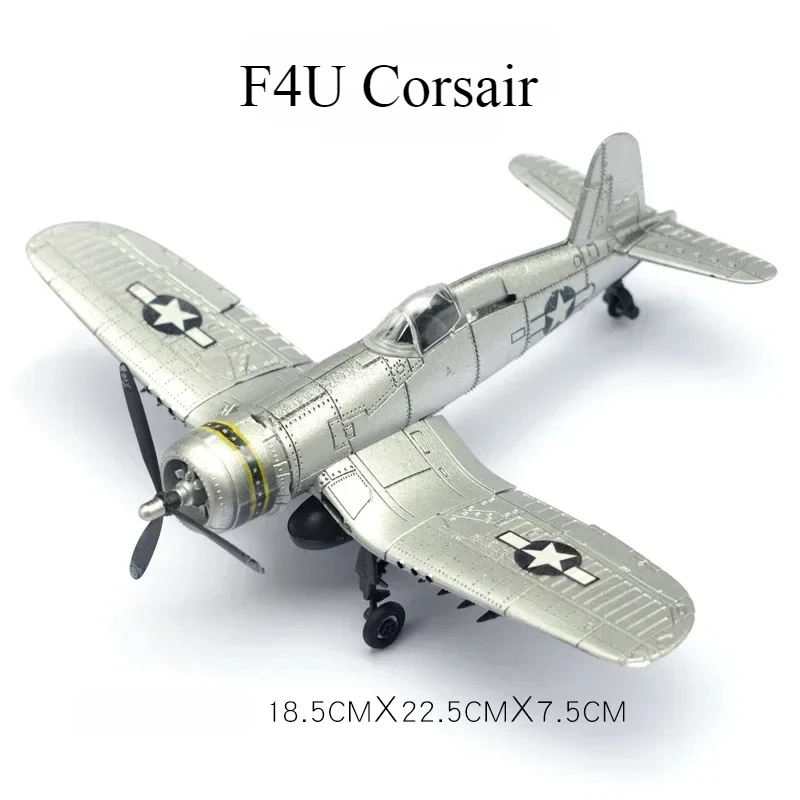 1/48 WWII American Corsair Mustang British Spitfire Hurricane German BF109 Fighter Jet Plastic Assembled Airplane Model Kit Toy-Leplay