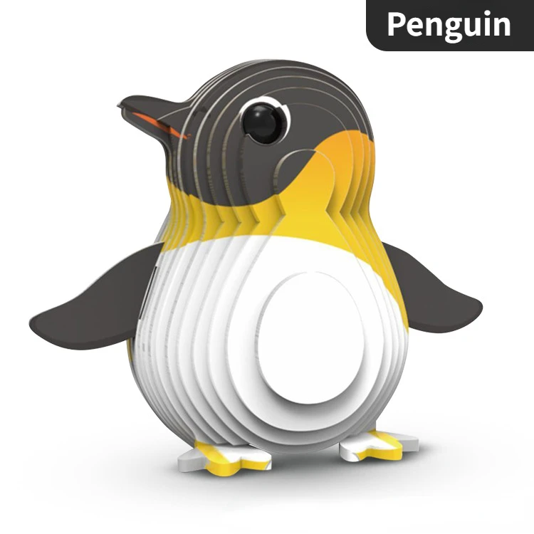 Children's 3D Puzzle Kindergarten Animal Puzzle Intelligence Early Education Toys Dinosaur Animal Model Paper 3-4-5-6 Years Old-Leplay