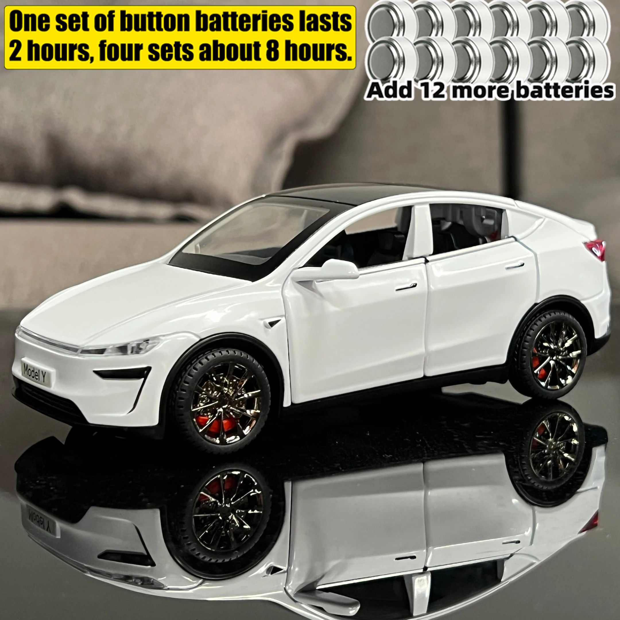 New 1:32 Model Y Electric SUV Alloy Metal Diecast Model Car Sound And Light Pull Back Children Toy Cars Birthday Present Friend-Leplay