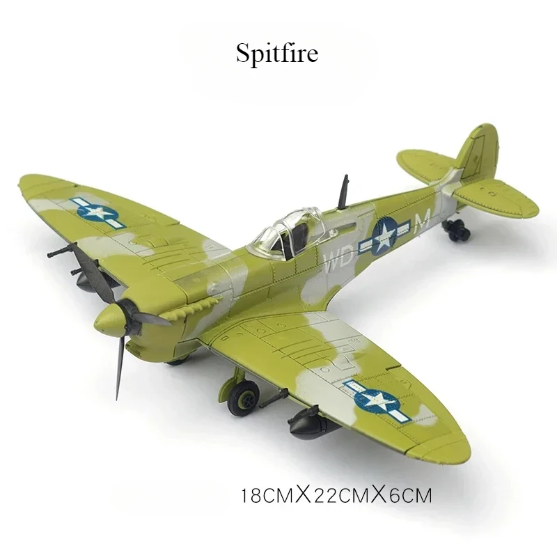 1/48 WWII American Corsair Mustang British Spitfire Hurricane German BF109 Fighter Jet Plastic Assembled Airplane Model Kit Toy-Leplay
