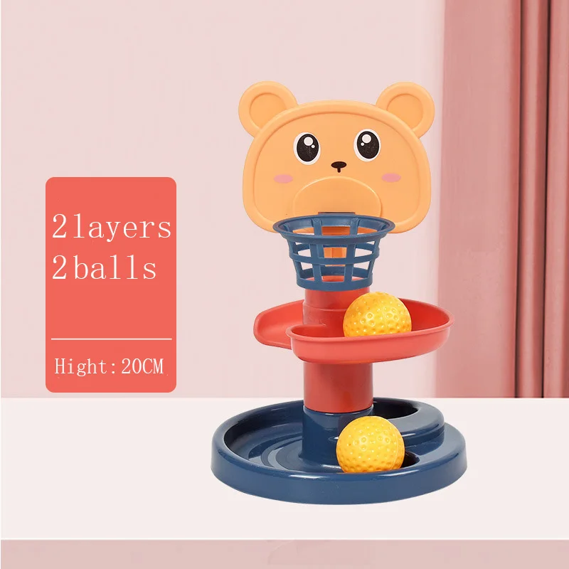 Montessori Rolling Ball Development Game Baby Ball Toy Educational Toys Montessori Activity Stacking Toys For Babies 1 2 3 Years-Leplay