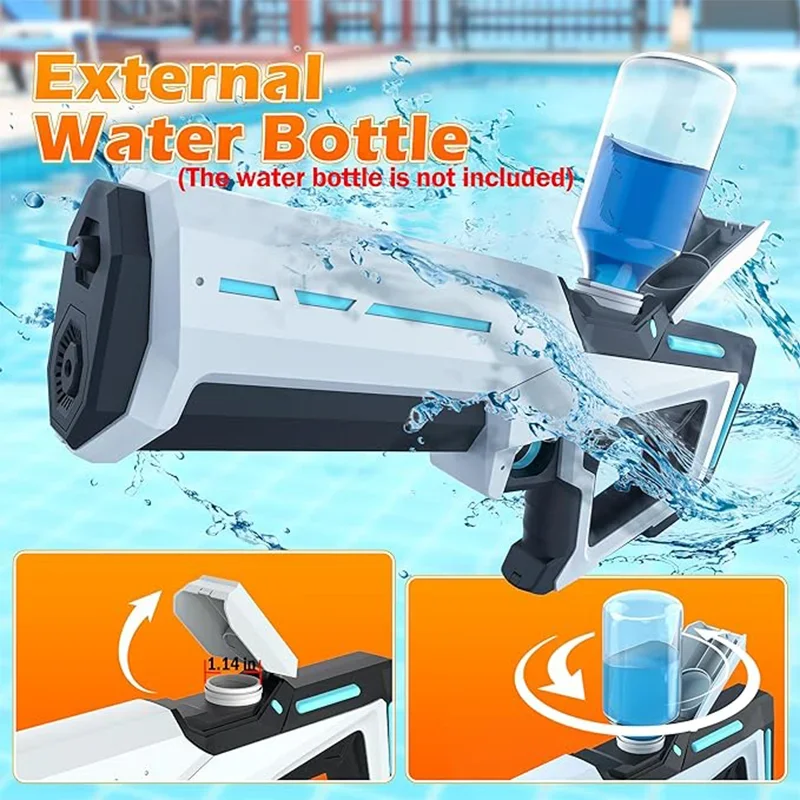 Electric Water Guns For Adults Powerful Squirt Automatic Water Suction Water Blasters Summer Outdoor Beach Toy For boys Kid Gift-Leplay