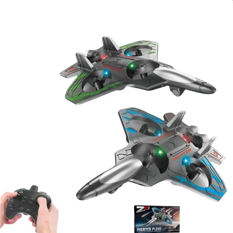 2.4G RC Fighter Plane L0712 EPP Foam Glider LED Light 6-Axis Gyro Gravity Sensing Remote Control Toy for Kids Boys Gifts-Leplay