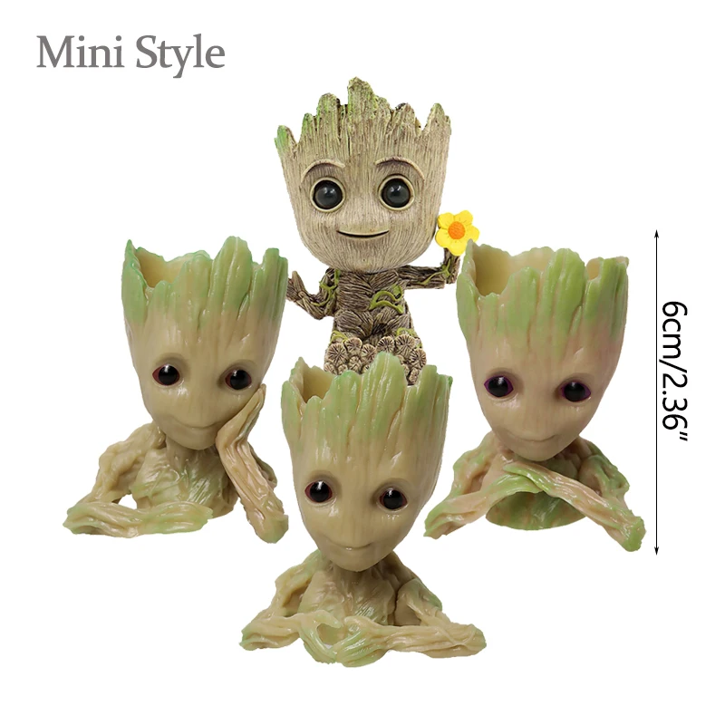 Home Decoration Crafts Miniature Model Office Desktop Display Cartoon Groot Figurines Handicrafts Decor Tree Man Ornament 5CM-Leplay