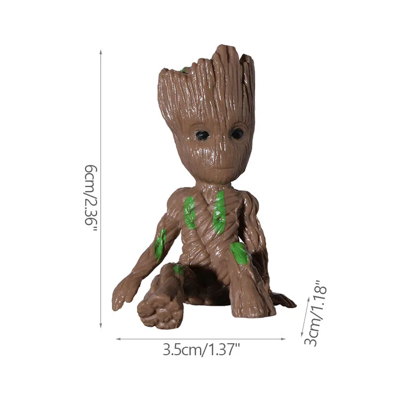 Home Decoration Crafts Miniature Model Office Desktop Display Cartoon Groot Figurines Handicrafts Decor Tree Man Ornament 5CM-Leplay