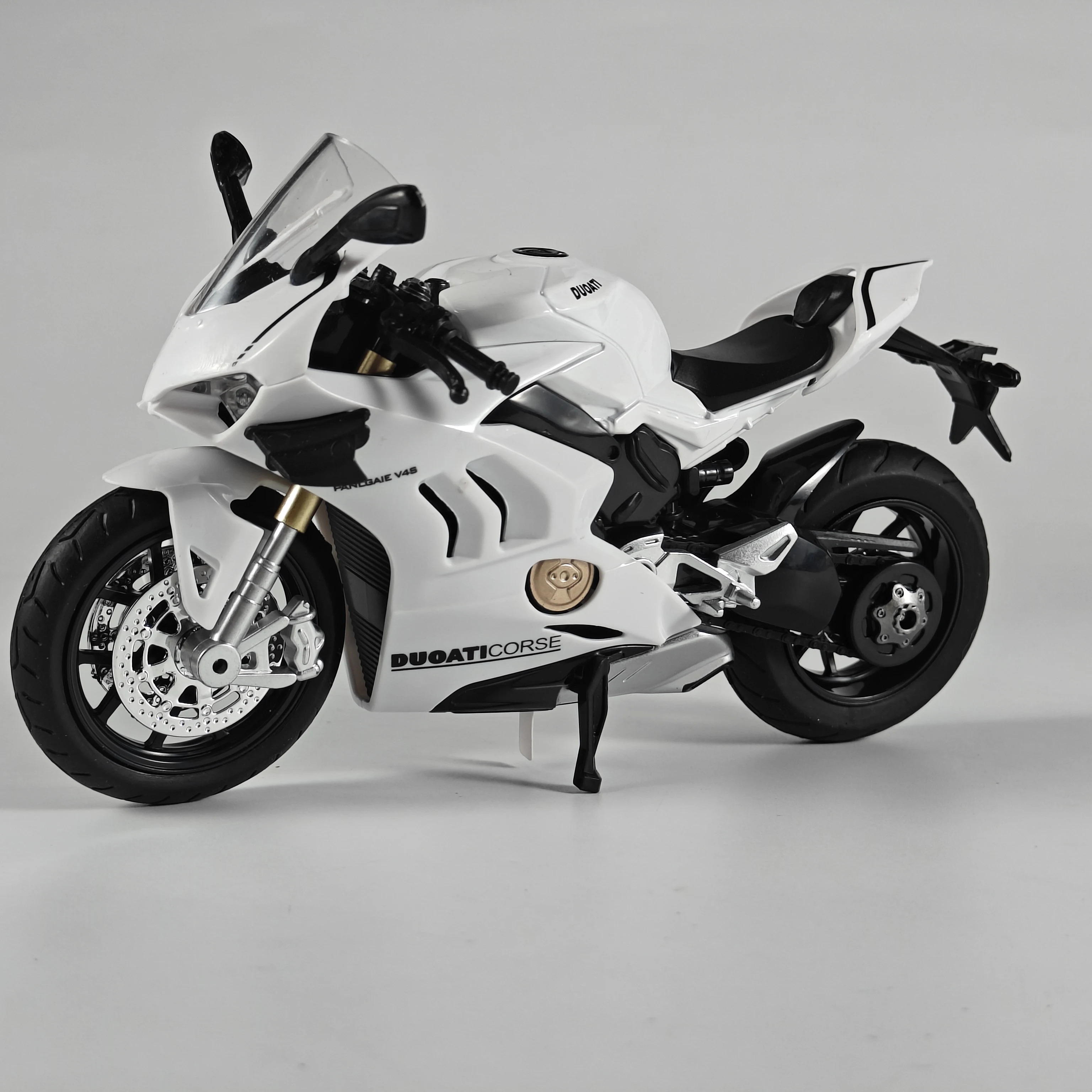 1:12 Scale Ducati V4S Racing Cross-country Motorcycle Diecast Model Sound And Light Toy Collect Hobby Model Ornaments Boys Toys-Leplay