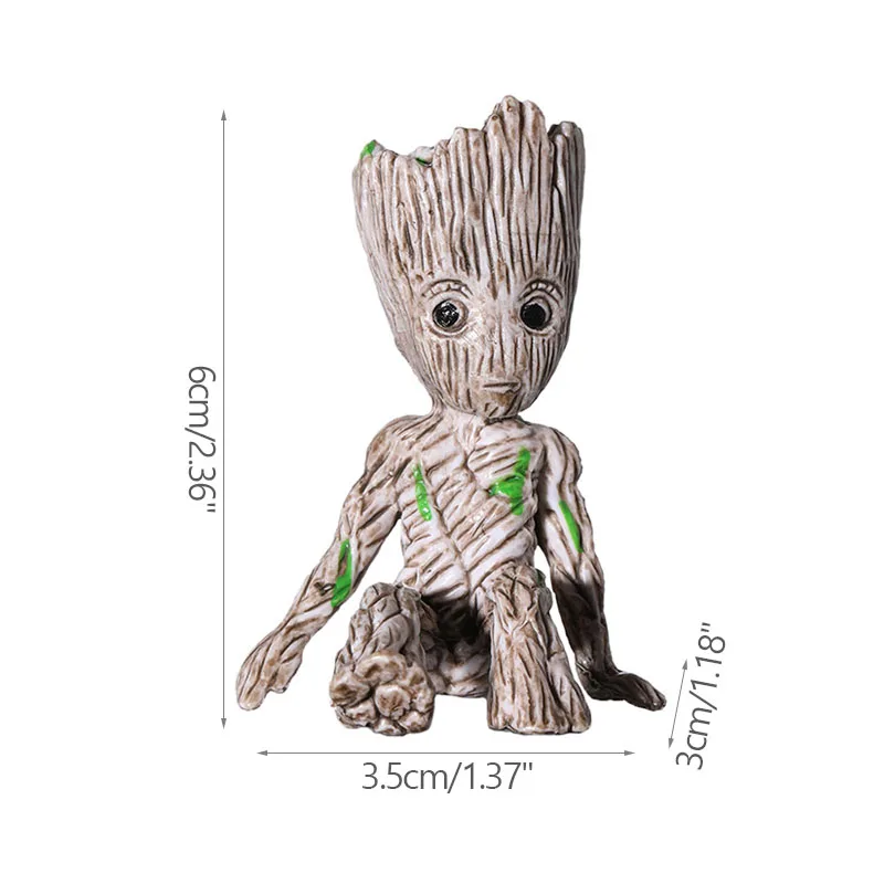 Home Decoration Crafts Miniature Model Office Desktop Display Cartoon Groot Figurines Handicrafts Decor Tree Man Ornament 5CM-Leplay