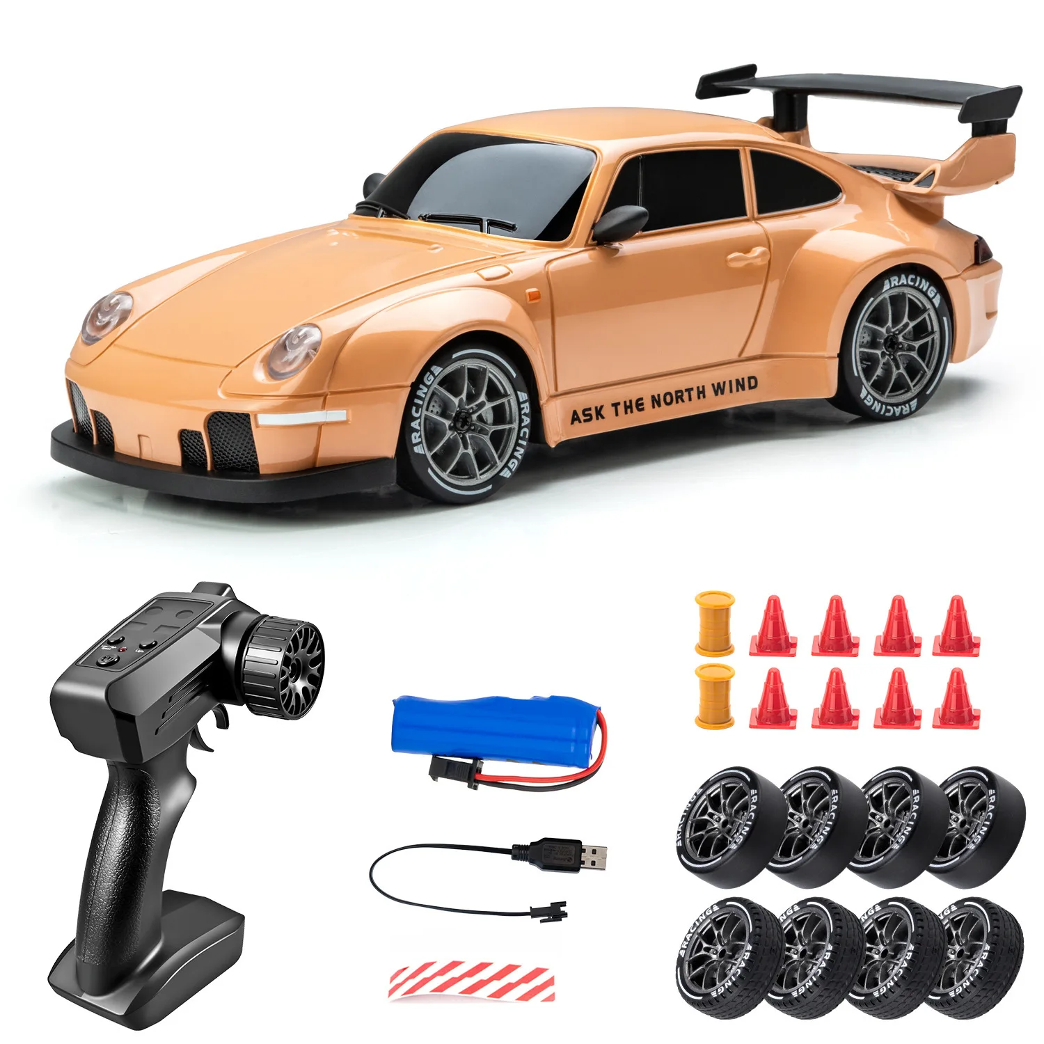 1: 24 Speed Four-wheel Drive RC Drift Remote Control Car 2.4G Remote Control Racing Car Children Electric Toy Christmas Gift-Leplay