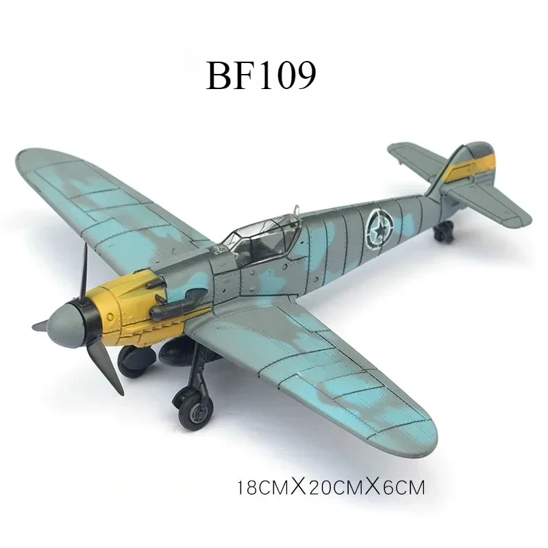 1/48 WWII American Corsair Mustang British Spitfire Hurricane German BF109 Fighter Jet Plastic Assembled Airplane Model Kit Toy-Leplay