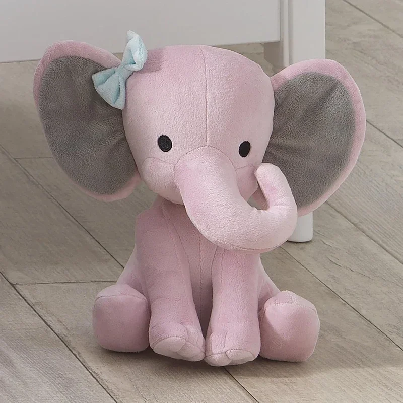 25cm Gray Elephant Stuffed Plush Toys Kawaii Animals Soft Sleeping Stuffed Pillow Doll Plushie for Baby Room Decorative Gifts-Leplay