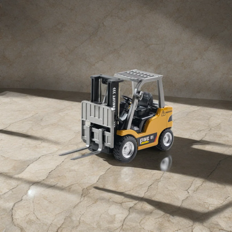 1: 64 Desktop Mini Alloy Remote Control Small Forklift Electric Simulation Engineering Vehicle Model Boy Remote Control Car With-Leplay