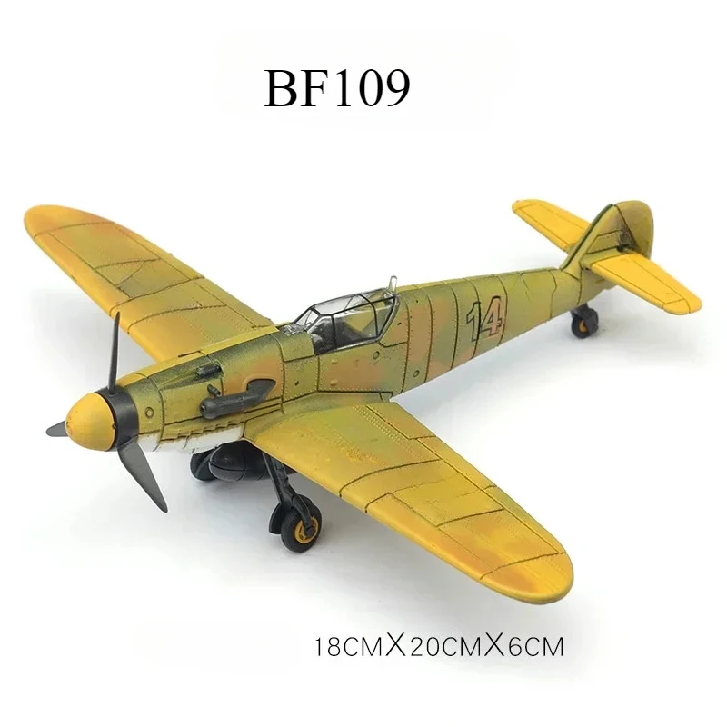 1/48 WWII American Corsair Mustang British Spitfire Hurricane German BF109 Fighter Jet Plastic Assembled Airplane Model Kit Toy-Leplay