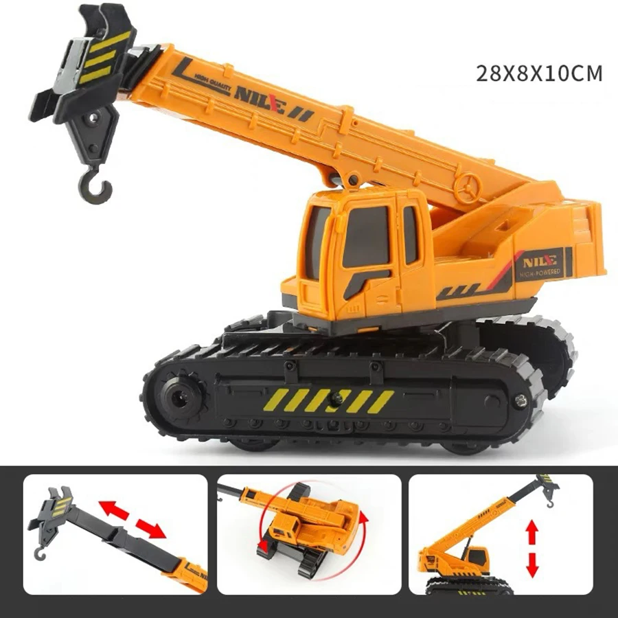 1pcs Scale-carrier container engineering set vehicle excavator transport truck model inertial car education toys gift for childr-Leplay