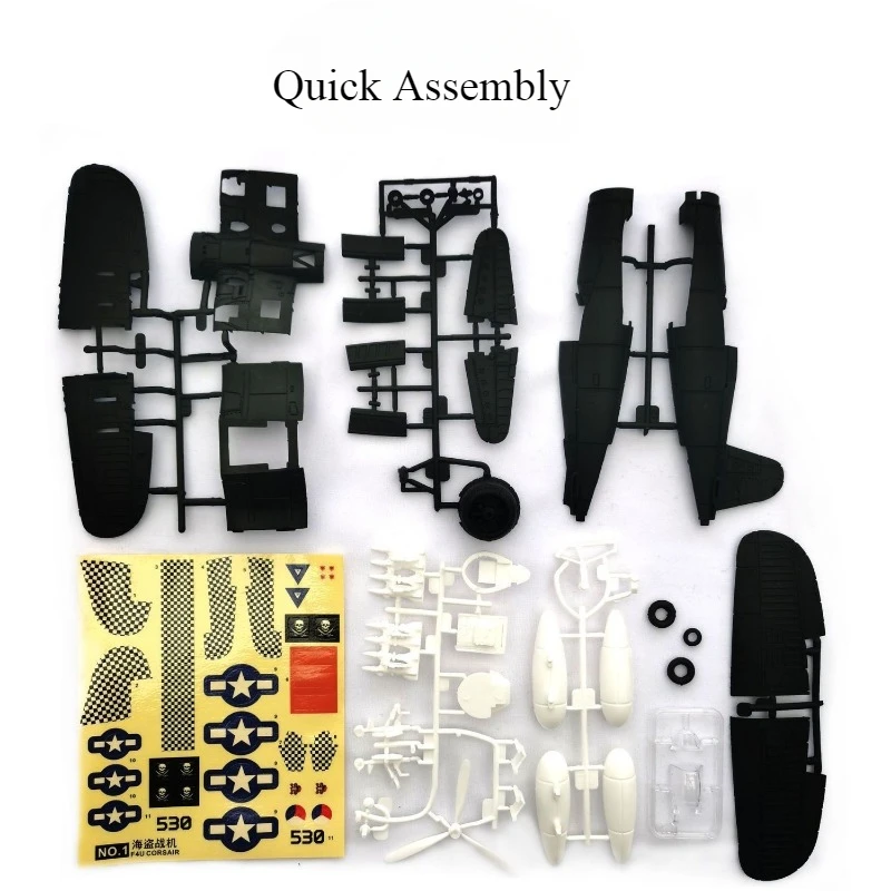 1/48 WWII American Corsair Mustang British Spitfire Hurricane German BF109 Fighter Jet Plastic Assembled Airplane Model Kit Toy-Leplay