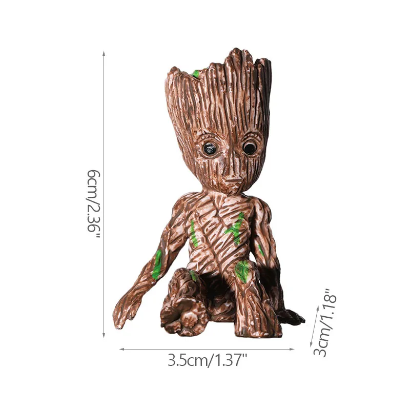 Home Decoration Crafts Miniature Model Office Desktop Display Cartoon Groot Figurines Handicrafts Decor Tree Man Ornament 5CM-Leplay