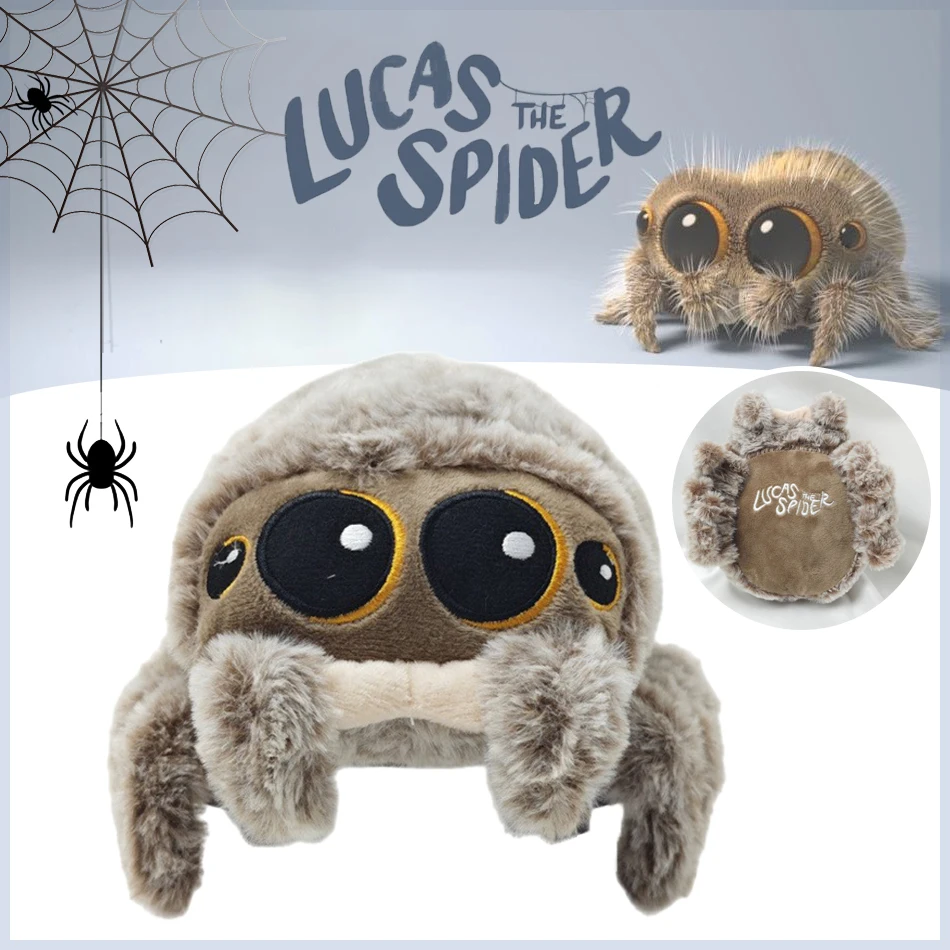 Stuffed Soft Animals Plushies Spider Toy Black Little Lucas Simulated Pillow Doll Anime Game Room Pillow Decora Kid Gift-Leplay