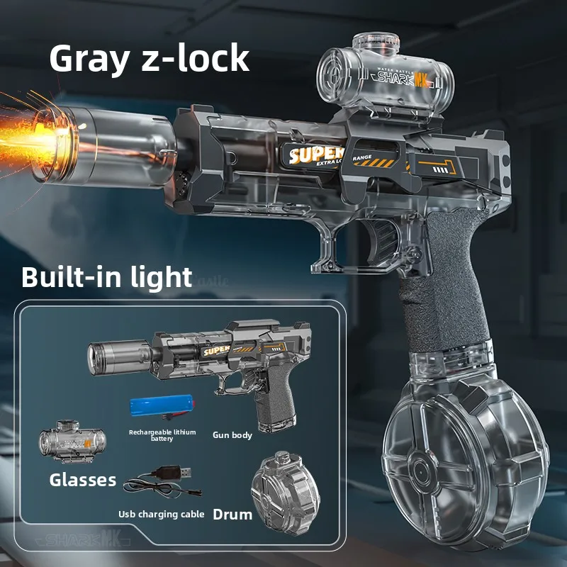 Electric Water Guns For Adults Powerful Squirt Automatic Water Suction Water Blasters Summer Outdoor Beach Toy For boys Kid Gift-Leplay