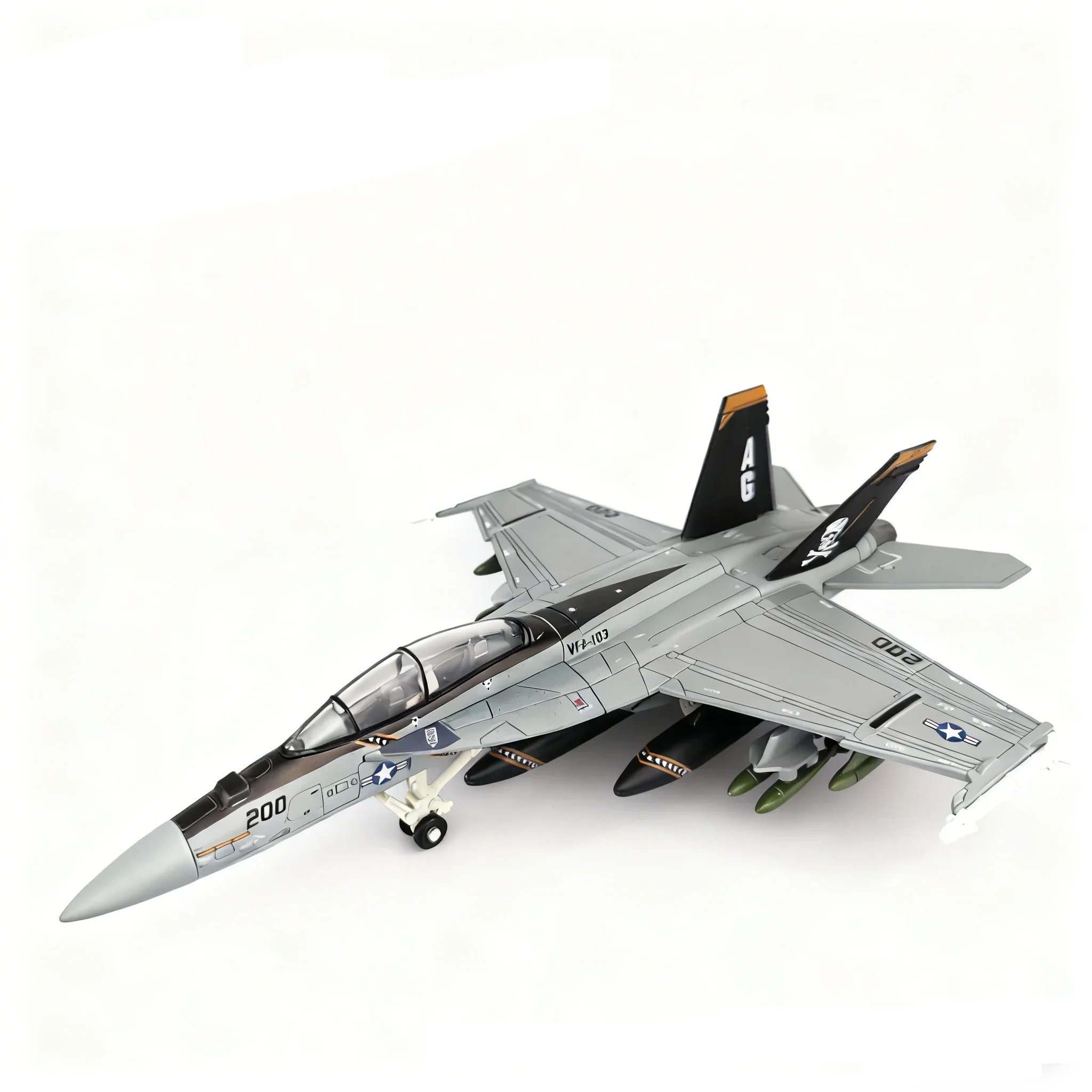 1:72 Scale Replica F18 FA-18 VF103 Grumman Tomcat Super Hornet F/A-18F Pirate Flag Fighter US Navy Plane Military Model-Leplay