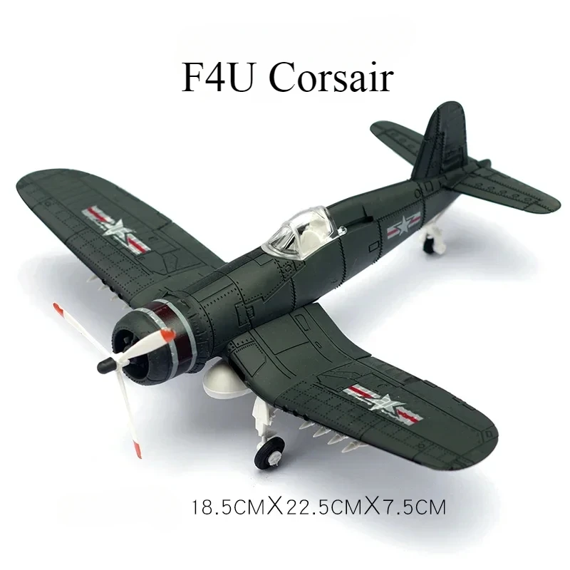1/48 WWII American Corsair Mustang British Spitfire Hurricane German BF109 Fighter Jet Plastic Assembled Airplane Model Kit Toy-Leplay
