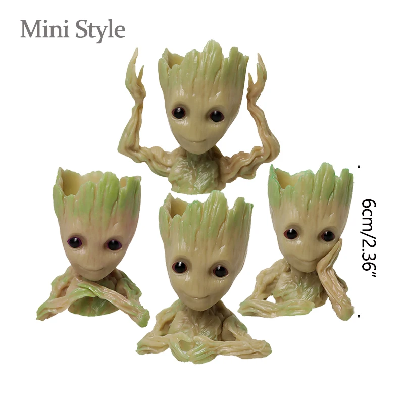 Home Decoration Crafts Miniature Model Office Desktop Display Cartoon Groot Figurines Handicrafts Decor Tree Man Ornament 5CM-Leplay