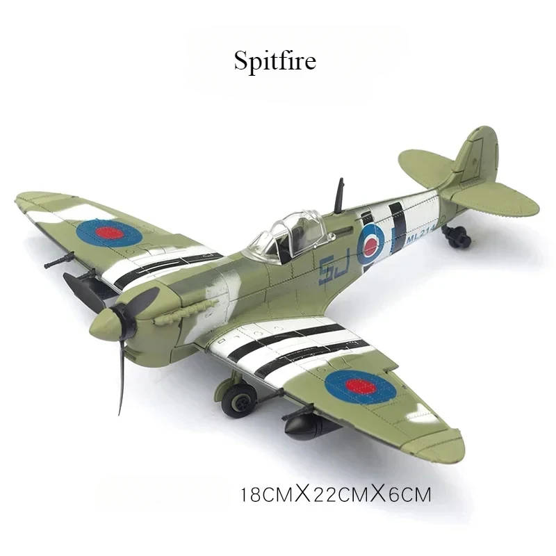 1/48 WWII American Corsair Mustang British Spitfire Hurricane German BF109 Fighter Jet Plastic Assembled Airplane Model Kit Toy-Leplay