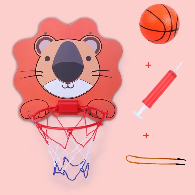 Kids Basketball Hoop Kit Cartoon Creative Animals Basketball Stand Outdoor Indoor Game Sport Play Toys For Children Kids-Leplay