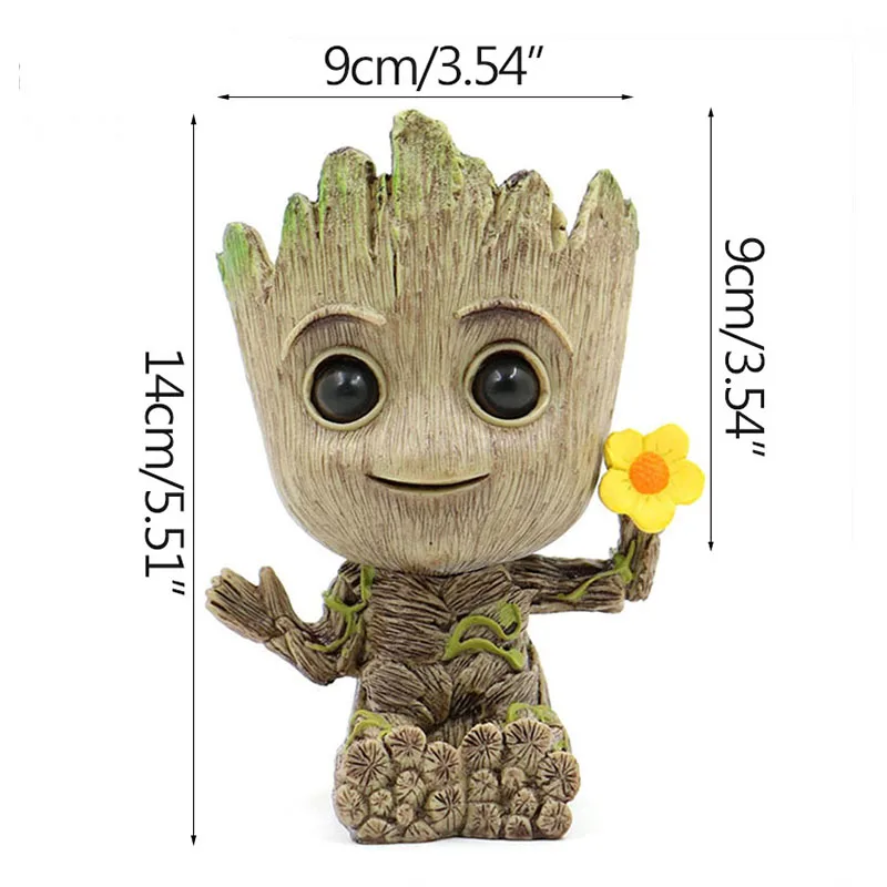 Home Decoration Crafts Miniature Model Office Desktop Display Cartoon Groot Figurines Handicrafts Decor Tree Man Ornament 5CM-Leplay
