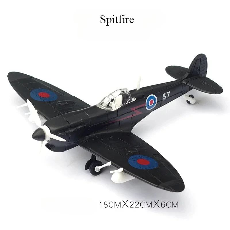 1/48 WWII American Corsair Mustang British Spitfire Hurricane German BF109 Fighter Jet Plastic Assembled Airplane Model Kit Toy-Leplay