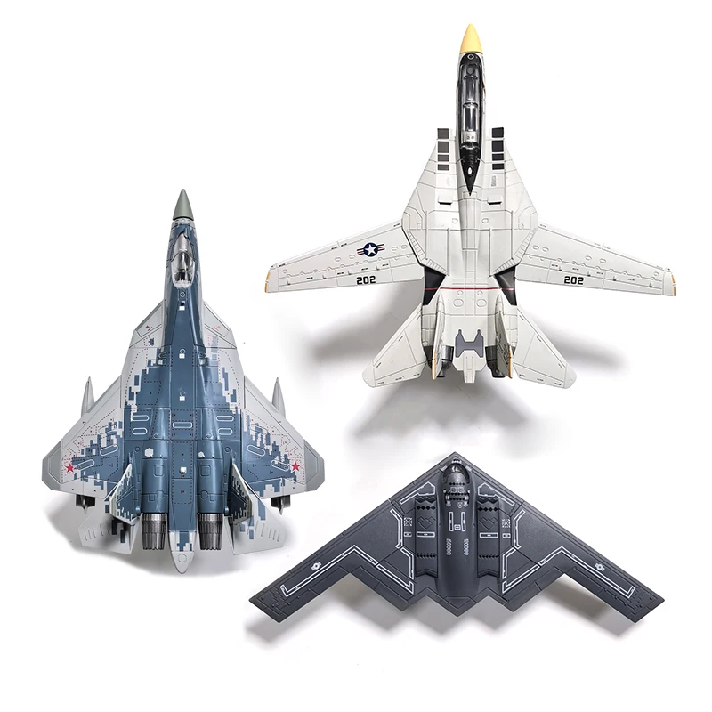 Creative Military Series Building Blocks B2 Stealth Bomber F22 A10 SU57 Fighter Helicopter Model Toys For Kids Gift-Leplay