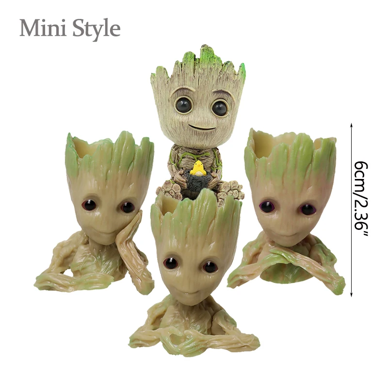 Home Decoration Crafts Miniature Model Office Desktop Display Cartoon Groot Figurines Handicrafts Decor Tree Man Ornament 5CM-Leplay