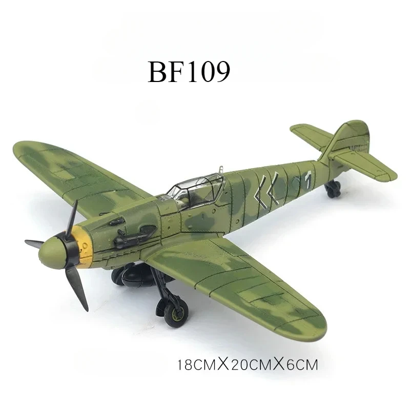 1/48 WWII American Corsair Mustang British Spitfire Hurricane German BF109 Fighter Jet Plastic Assembled Airplane Model Kit Toy-Leplay
