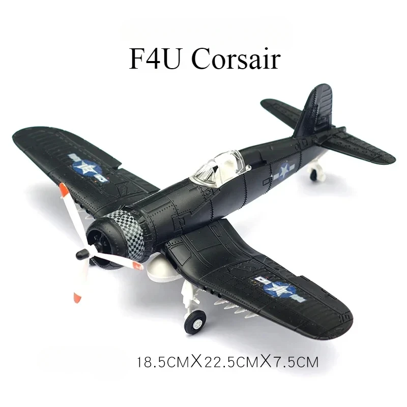 1/48 WWII American Corsair Mustang British Spitfire Hurricane German BF109 Fighter Jet Plastic Assembled Airplane Model Kit Toy-Leplay