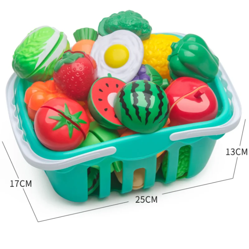 6/10/13/24Pcs Kitchen Fun Cutting Fruits and Vegetables Food Play House Set Puzzle Education Toys For Kids Boys Girls Xmas Gifts-Leplay