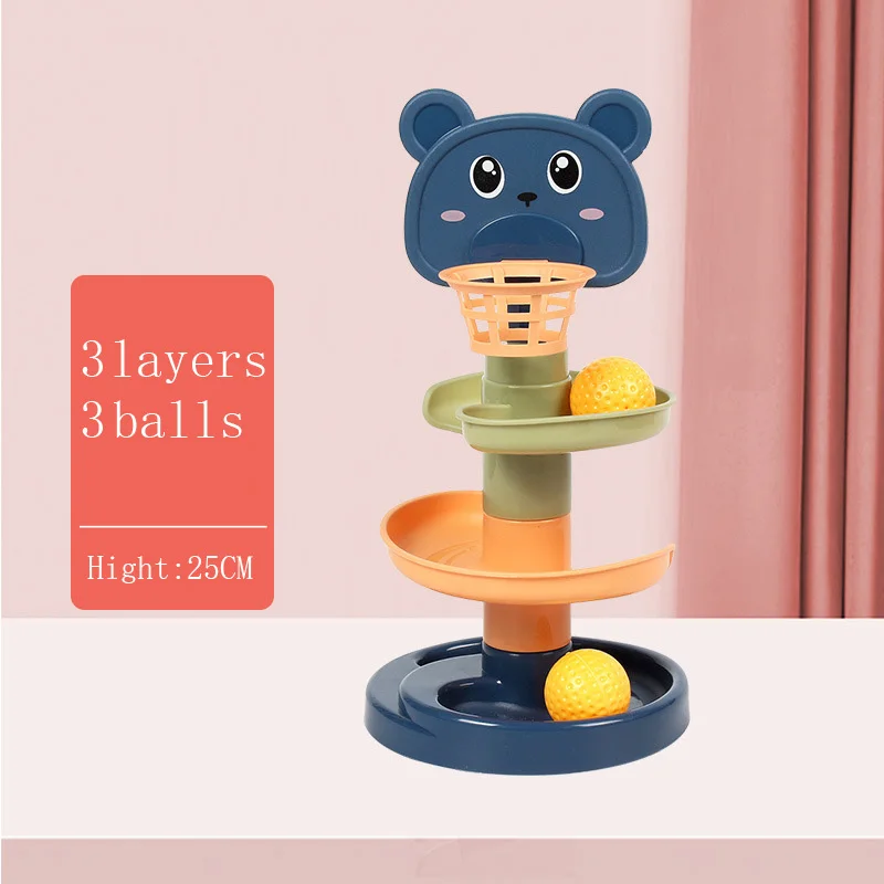 Montessori Rolling Ball Development Game Baby Ball Toy Educational Toys Montessori Activity Stacking Toys For Babies 1 2 3 Years-Leplay