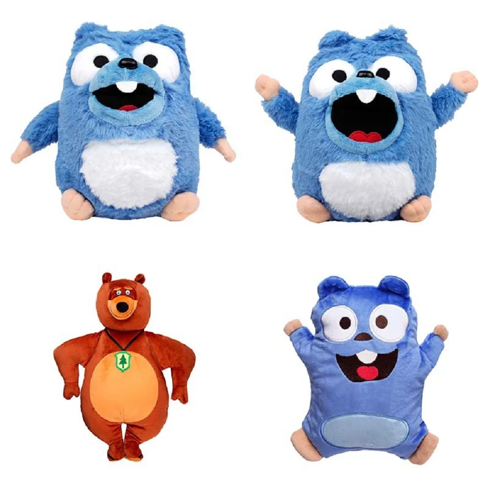 Anime Grizzy & The Lemmings Plush Kawaii Cartoon Grizzly And Lemmings Anime Peripheral Stuffed Doll For Kid Birthday Cute Gifts