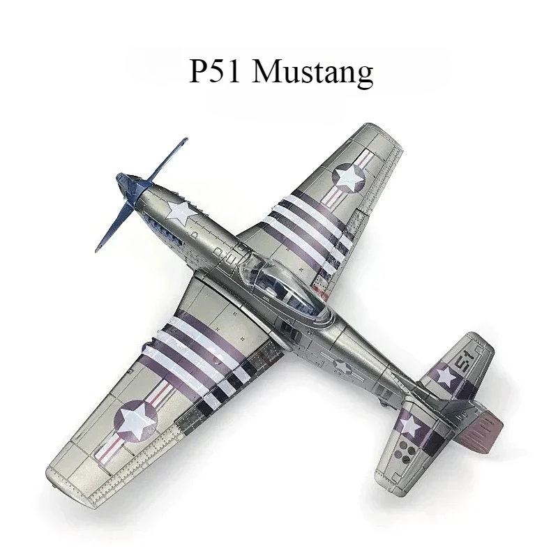 1/48 WWII American Corsair Mustang British Spitfire Hurricane German BF109 Fighter Jet Plastic Assembled Airplane Model Kit Toy-Leplay