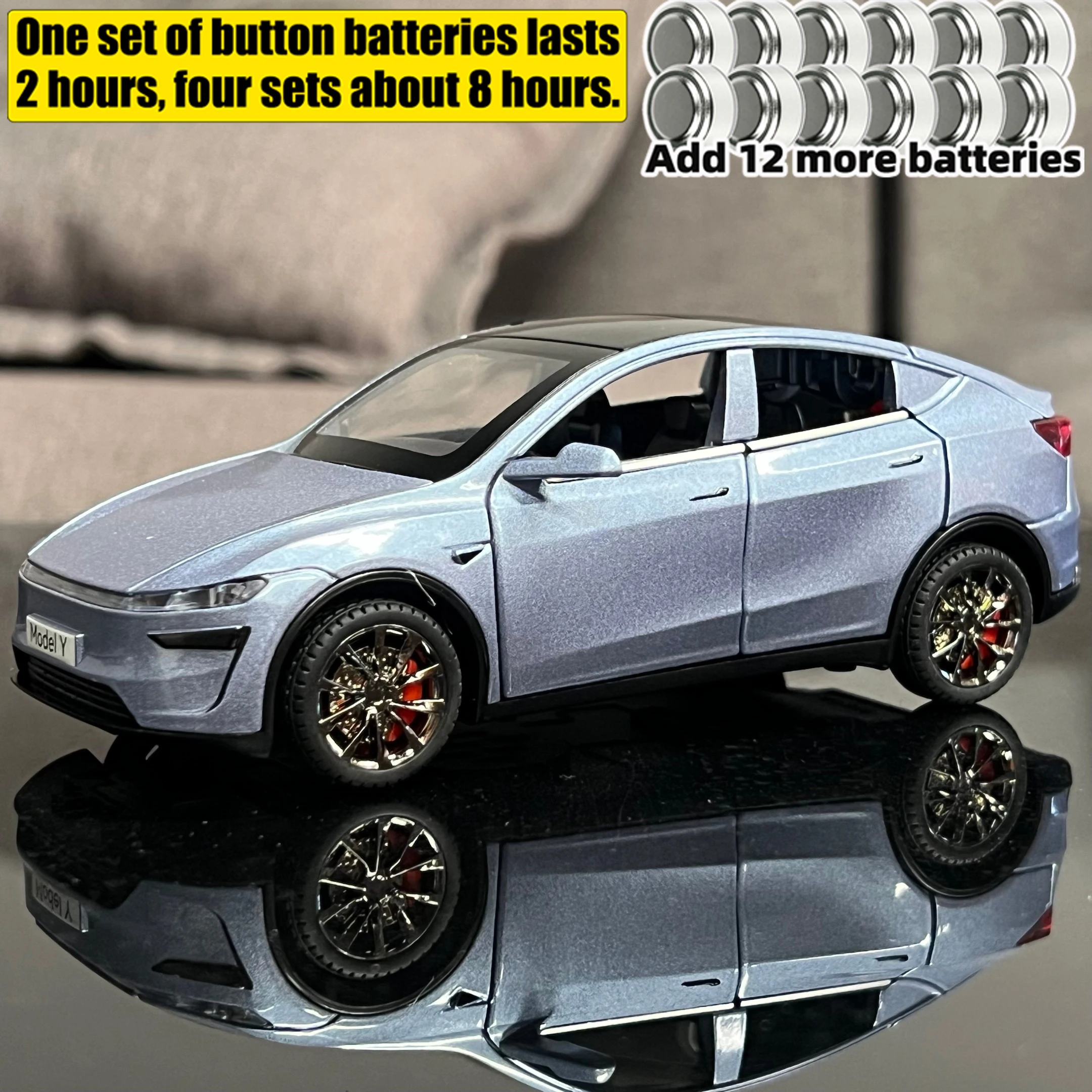 New 1:32 Model Y Electric SUV Alloy Metal Diecast Model Car Sound And Light Pull Back Children Toy Cars Birthday Present Friend-Leplay