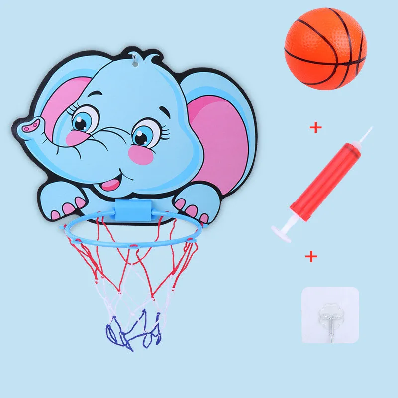 Kids Basketball Hoop Kit Cartoon Creative Animals Basketball Stand Outdoor Indoor Game Sport Play Toys For Children Kids-Leplay