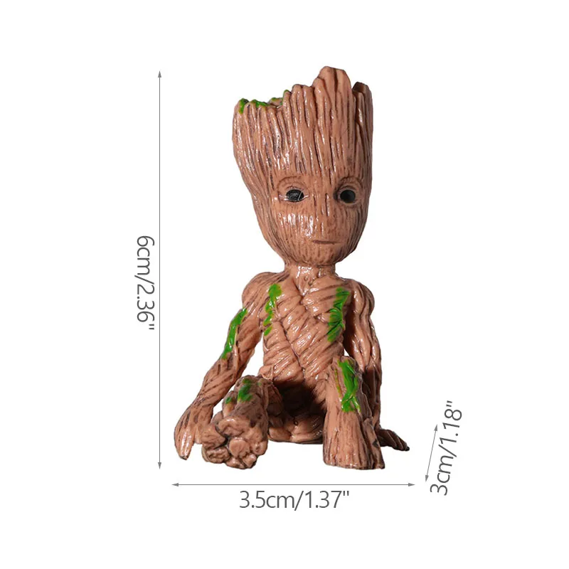 Home Decoration Crafts Miniature Model Office Desktop Display Cartoon Groot Figurines Handicrafts Decor Tree Man Ornament 5CM-Leplay
