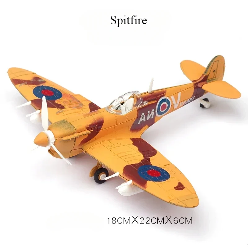 1/48 WWII American Corsair Mustang British Spitfire Hurricane German BF109 Fighter Jet Plastic Assembled Airplane Model Kit Toy-Leplay