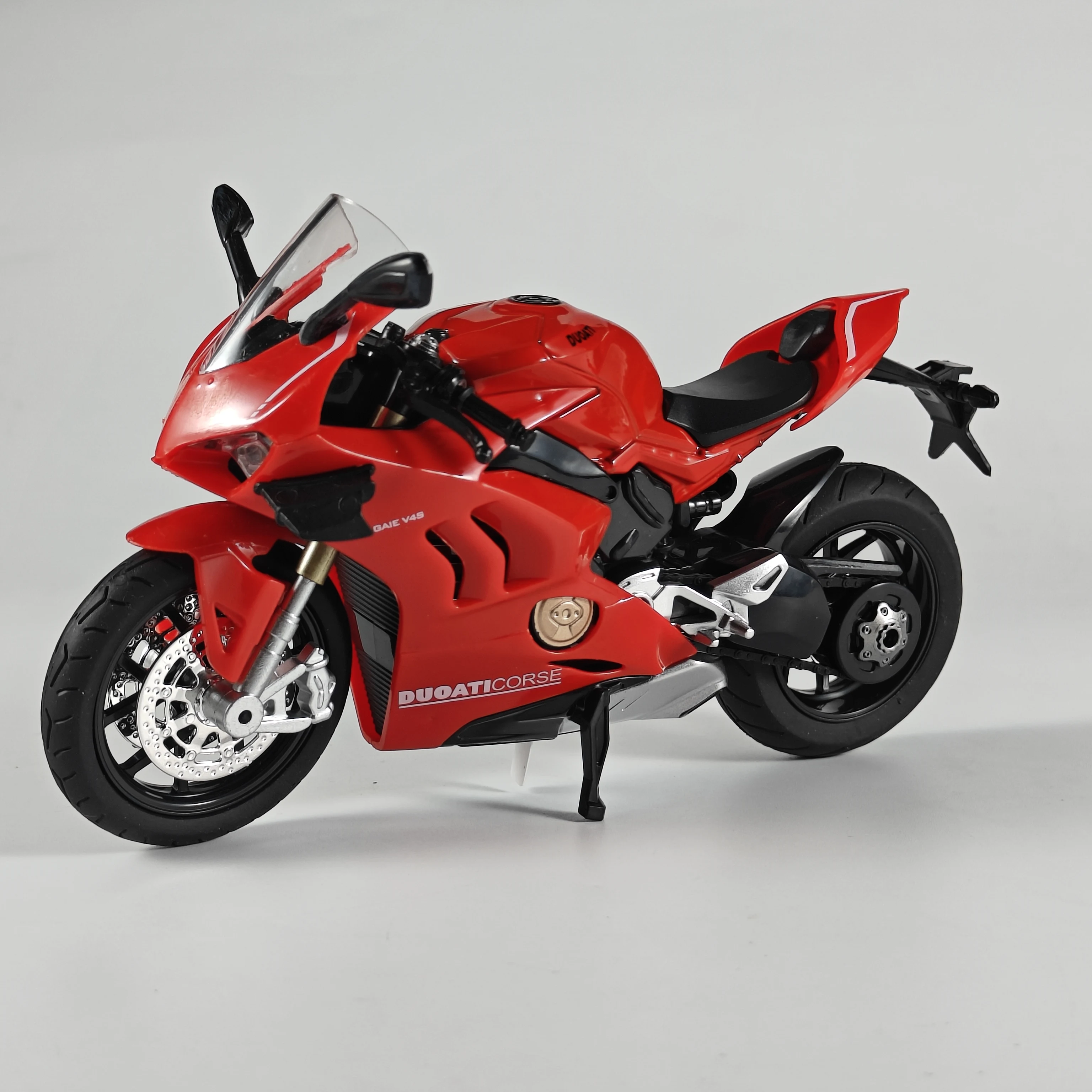 1:12 Scale Ducati V4S Racing Cross-country Motorcycle Diecast Model Sound And Light Toy Collect Hobby Model Ornaments Boys Toys-Leplay