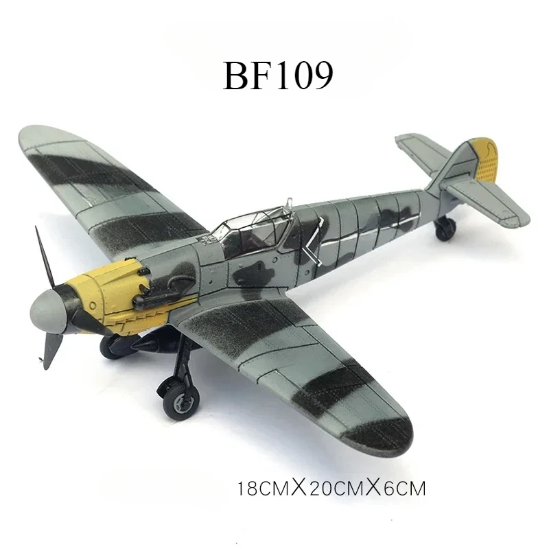 1/48 WWII American Corsair Mustang British Spitfire Hurricane German BF109 Fighter Jet Plastic Assembled Airplane Model Kit Toy-Leplay
