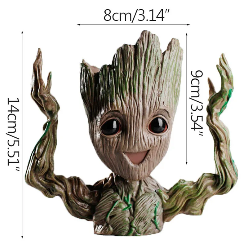 Home Decoration Crafts Miniature Model Office Desktop Display Cartoon Groot Figurines Handicrafts Decor Tree Man Ornament 5CM-Leplay